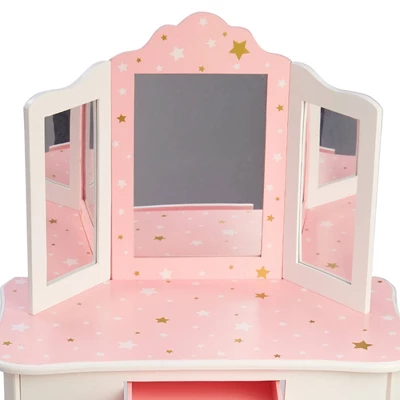 Fashion Twinkle Star Gisele Play Vanity Set Pink/White - Teamson Kids - Image 3