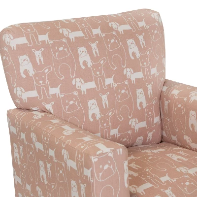 Tonai Animal Print Kids' Rocking Chair Pink - HOMES: Inside + Out - Image 5