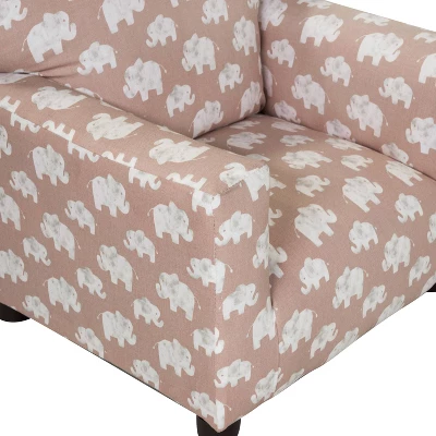 Nuea Elephant Print Kids' Chair Pink - HOMES: Inside + Out - Image 5