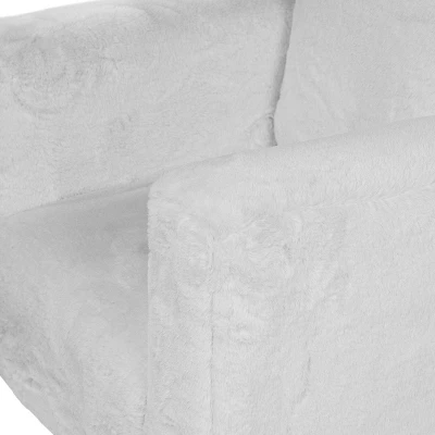Nuea Faux Fur Kids' Chair White - Homes: Inside + Out - Image 5