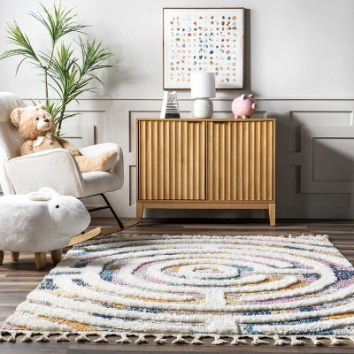 NuLOOM Ava Colorful Maze Kids Tassel Area Rug - Image 7