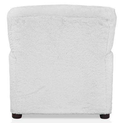 Nuea Faux Fur Kids' Chair White - Homes: Inside + Out - Image 4