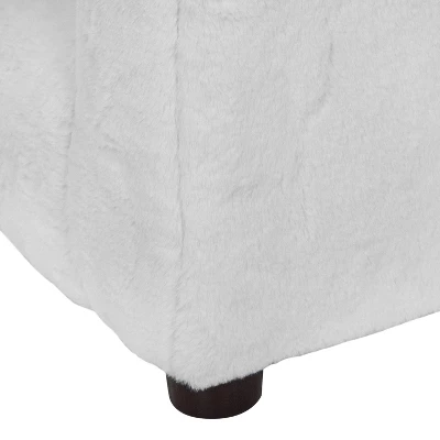 Nuea Faux Fur Kids' Chair White - Homes: Inside + Out - Image 7