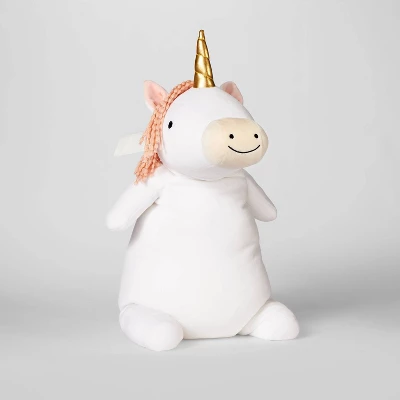 Unicorn Weighted Plush Kids' Throw Pillow White/Blush - Pillowfort⢠- Image 3