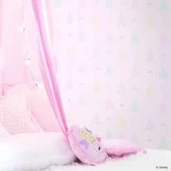 Disney Princess Castle Peel And Stick Wallpaper Pink - RoomMates