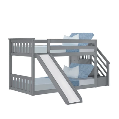 Max & Lily Twin Low Bunk Bed W/ Staircase And Slide - Image 7