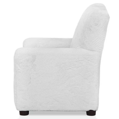 Nuea Faux Fur Kids' Chair White - Homes: Inside + Out - Image 3