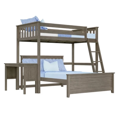 Max & Lily L-Shaped Twin Over Full Bunk Bed With Desk - Image 7