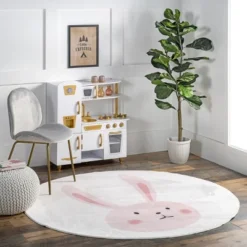 NuLOOM Crystal Rabbit Kids Machine Washable Area Rug