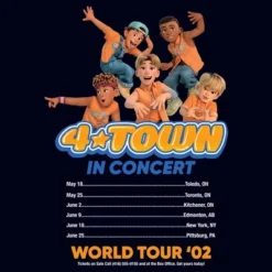 Women's Turning Red 4*Town Tour Dates T-Shirt