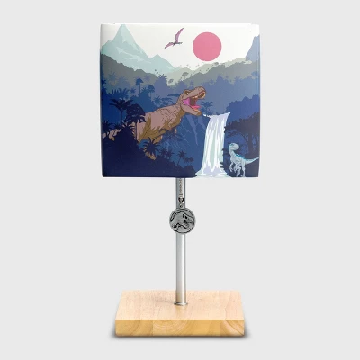Jurassic Park Desk Table Lamp (Includes LED Light Bulb) Wooden Base With 3D Puller - Image 2