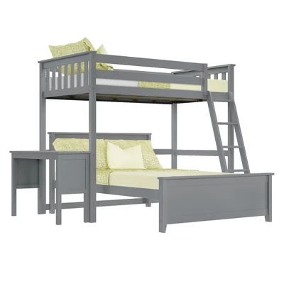 Max & Lily L-Shaped Twin Over Full Bunk Bed With Desk - Image 6