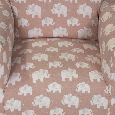 Nuea Elephant Print Kids' Chair Pink - HOMES: Inside + Out - Image 6