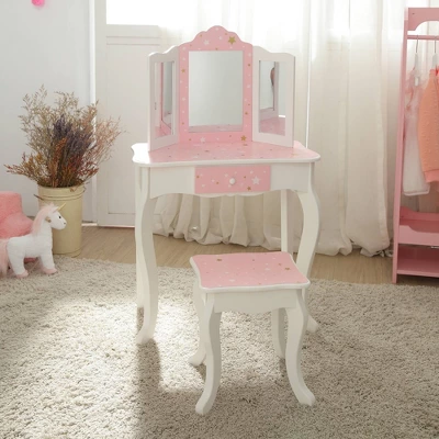 Fashion Twinkle Star Gisele Play Vanity Set Pink/White - Teamson Kids - Image 10