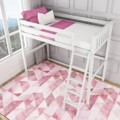 Max & Lily Twin-Size High Loft Bed