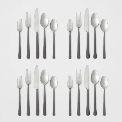 20pc Hubbardston Flatware Set Black - Threshold⢠- Image 3