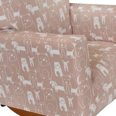 Tonai Animal Print Kids' Rocking Chair Pink - HOMES: Inside + Out - Image 7