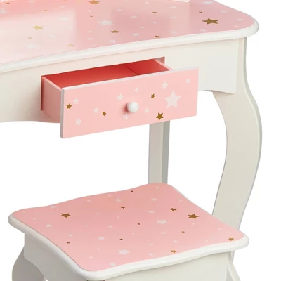 Fashion Twinkle Star Gisele Play Vanity Set Pink/White - Teamson Kids - Image 5